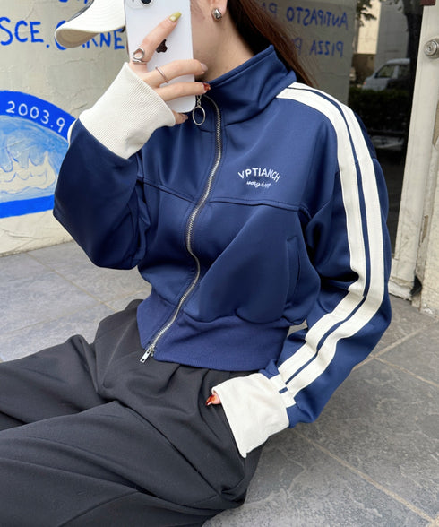 ラインショート丈トラックジャケット | CL2233573 | ネイビー