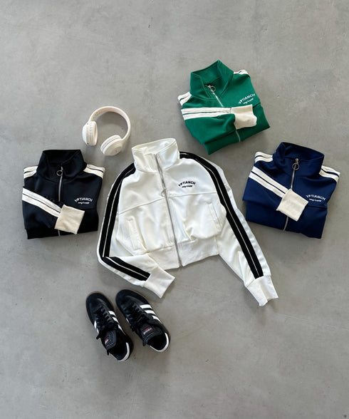 ラインショート丈トラックジャケット | CL2233573 | ブラック