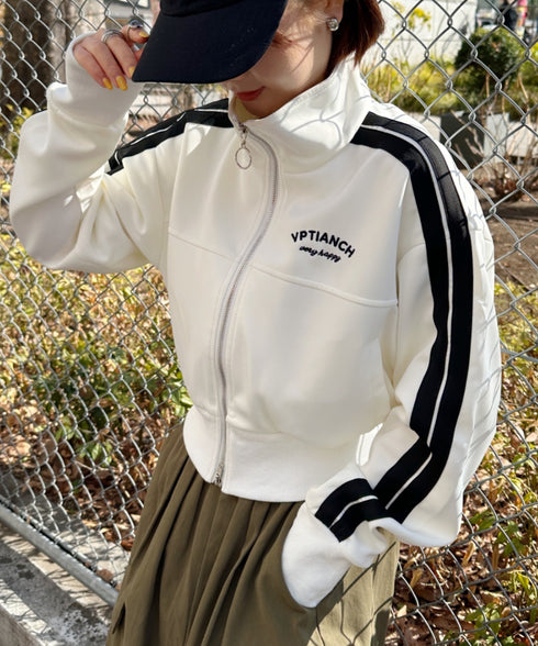 ラインショート丈トラックジャケット | CL2233573 | ホワイト