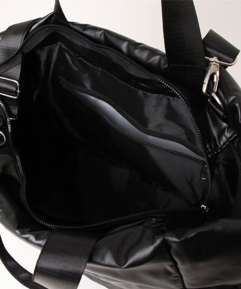 【大容量】メタリックキルティングトラベルバッグ | WR1233020 | ブラック