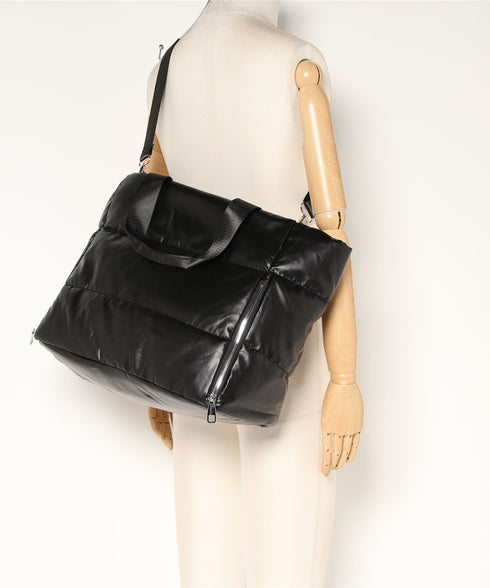 【大容量】メタリックキルティングトラベルバッグ | WR1233020 | ブラック