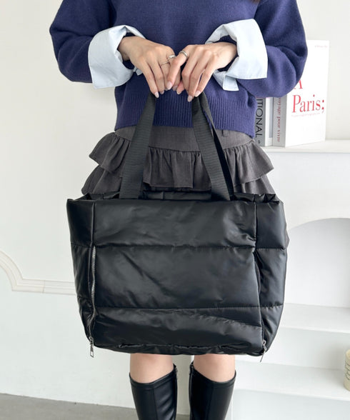 【大容量】メタリックキルティングトラベルバッグ | WR1233020 | ブラック