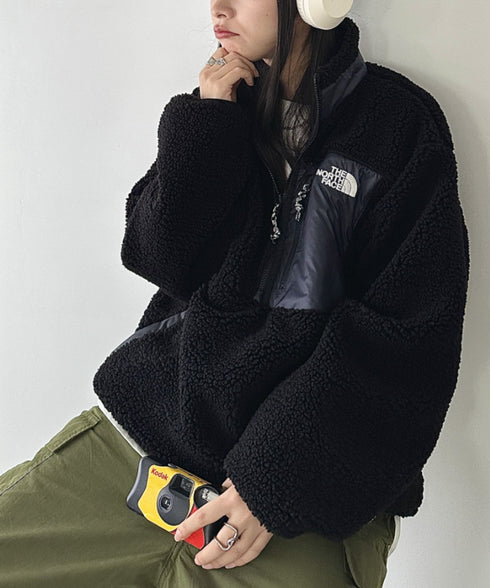 THE NORTH FACE(ザ・ノースフェイス)/2WAY リバーシブル 軽量 保温 プレイグリーン ボアフリース ナイロン ハーフジップアノラック/PLAY GREEN RVS FLEECE ANORAK | IM2234009 | ブラック