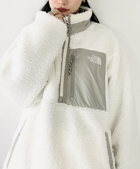 THE NORTH FACE(ザ・ノースフェイス)/2WAY リバーシブル 軽量 保温 プレイグリーン ボアフリース ナイロン ハーフジップアノラック/PLAY GREEN RVS FLEECE ANORAK | IM2234009 | アイボリー