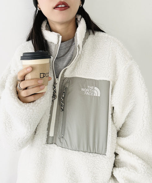 THE NORTH FACE(ザ・ノースフェイス)/2WAY リバーシブル 軽量 保温 プレイグリーン ボアフリース ナイロン ハーフジップアノラック/PLAY GREEN RVS FLEECE ANORAK | IM2234009 | アイボリー