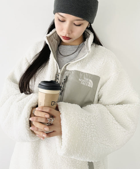 THE NORTH FACE(ザ・ノースフェイス)/2WAY リバーシブル 軽量 保温 プレイグリーン ボアフリース ナイロン ハーフジップアノラック/PLAY GREEN RVS FLEECE ANORAK | IM2234009 | アイボリー