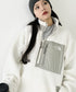 THE NORTH FACE(ザ・ノースフェイス)/2WAY リバーシブル 軽量 保温 プレイグリーン ボアフリース ナイロン ハーフジップアノラック/PLAY GREEN RVS FLEECE ANORAK | IM2234009 | アイボリー