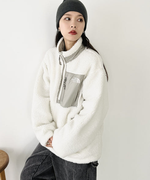 THE NORTH FACE(ザ・ノースフェイス)/2WAY リバーシブル 軽量 保温 プレイグリーン ボアフリース ナイロン ハーフジップアノラック/PLAY GREEN RVS FLEECE ANORAK | IM2234009 | アイボリー