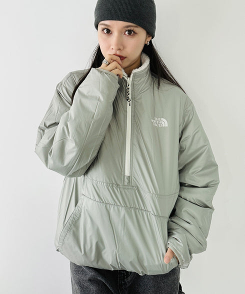 THE NORTH FACE(ザ・ノースフェイス)/2WAY リバーシブル 軽量 保温 プレイグリーン ボアフリース ナイロン ハーフジップアノラック/PLAY GREEN RVS FLEECE ANORAK | IM2234009 | アイボリー