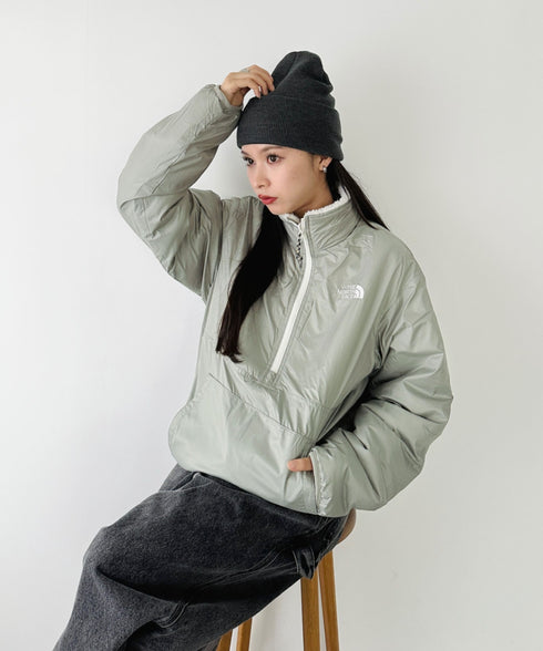 THE NORTH FACE(ザ・ノースフェイス)/2WAY リバーシブル 軽量 保温 プレイグリーン ボアフリース ナイロン ハーフジップアノラック/PLAY GREEN RVS FLEECE ANORAK | IM2234009 | アイボリー