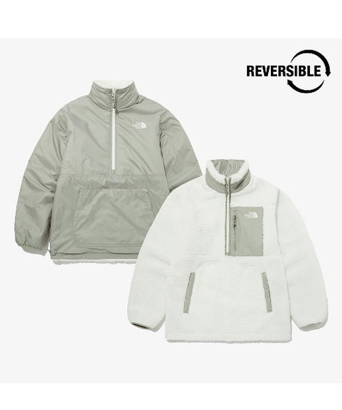 THE NORTH FACE(ザ・ノースフェイス)/2WAY リバーシブル 軽量 保温 プレイグリーン ボアフリース ナイロン ハーフジップアノラック/PLAY GREEN RVS FLEECE ANORAK | IM2234009 | アイボリー