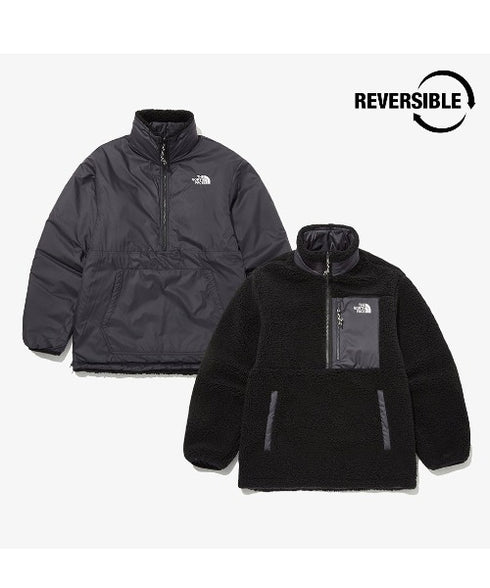 THE NORTH FACE(ザ・ノースフェイス)/2WAY リバーシブル 軽量 保温 プレイグリーン ボアフリース ナイロン ハーフジップアノラック/PLAY GREEN RVS FLEECE ANORAK | IM2234009 | ブラック