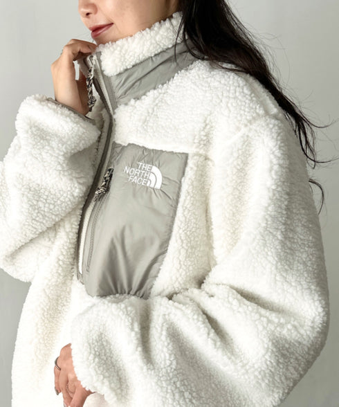 THE NORTH FACE(ザ・ノースフェイス)/2WAY リバーシブル 軽量 保温 プレイグリーン ボアフリース ナイロン ハーフジップアノラック/PLAY GREEN RVS FLEECE ANORAK | IM2234009 | アイボリー