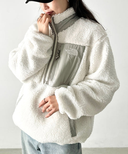 THE NORTH FACE(ザ・ノースフェイス)/2WAY リバーシブル 軽量 保温 プレイグリーン ボアフリース ナイロン ハーフジップアノラック/PLAY GREEN RVS FLEECE ANORAK | IM2234009 | アイボリー