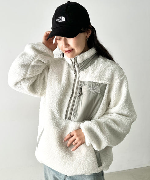 THE NORTH FACE(ザ・ノースフェイス)/2WAY リバーシブル 軽量 保温 プレイグリーン ボアフリース ナイロン ハーフジップアノラック/PLAY GREEN RVS FLEECE ANORAK | IM2234009 | アイボリー