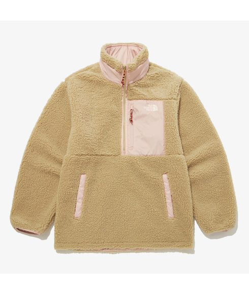 THE NORTH FACE(ザ・ノースフェイス)/2WAY リバーシブル 軽量 保温 プレイグリーン ボアフリース ナイロン ハーフジップアノラック/PLAY GREEN RVS FLEECE ANORAK | IM2234009 | キャメル