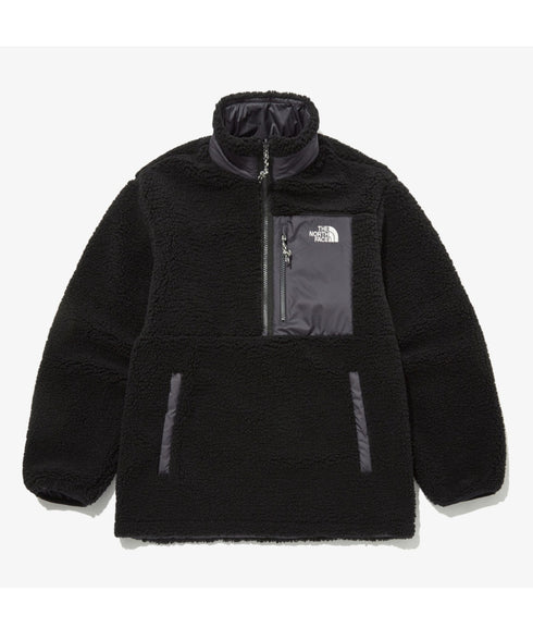 THE NORTH FACE(ザ・ノースフェイス)/2WAY リバーシブル 軽量 保温 プレイグリーン ボアフリース ナイロン ハーフジップアノラック/PLAY GREEN RVS FLEECE ANORAK | IM2234009 | ブラック