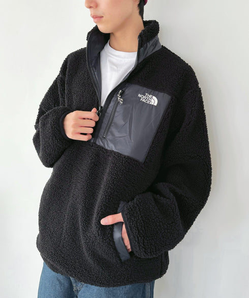 THE NORTH FACE(ザ・ノースフェイス)/2WAY リバーシブル 軽量 保温 プレイグリーン ボアフリース ナイロン ハーフジップアノラック/PLAY GREEN RVS FLEECE ANORAK | IM2234009 | ブラック