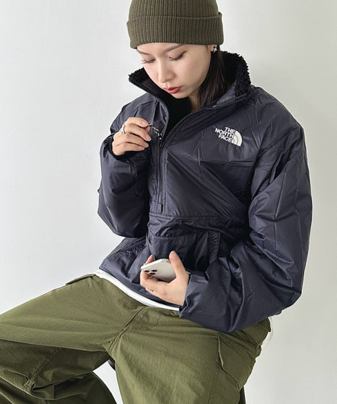 THE NORTH FACE(ザ・ノースフェイス)/2WAY リバーシブル 軽量 保温 プレイグリーン ボアフリース ナイロン ハーフジップアノラック/PLAY GREEN RVS FLEECE ANORAK | IM2234009 | ブラック