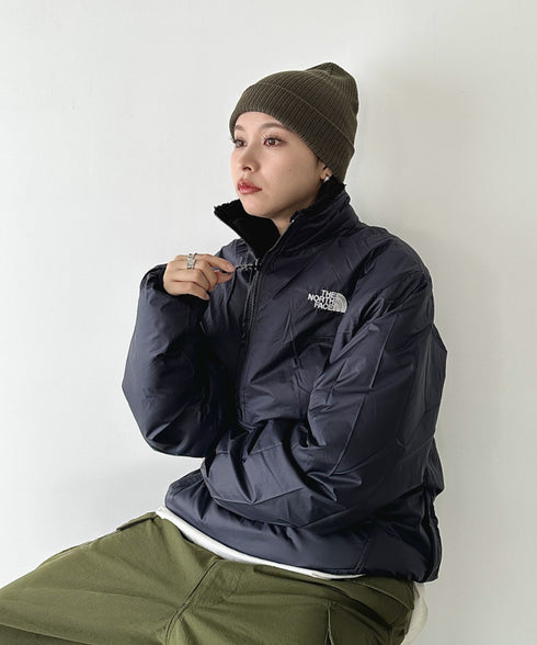 THE NORTH FACE(ザ・ノースフェイス)/2WAY リバーシブル 軽量 保温 プレイグリーン ボアフリース ナイロン ハーフジップアノラック/PLAY GREEN RVS FLEECE ANORAK | IM2234009 | ブラック