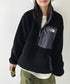 THE NORTH FACE(ザ・ノースフェイス)/2WAY リバーシブル 軽量 保温 プレイグリーン ボアフリース ナイロン ハーフジップアノラック/PLAY GREEN RVS FLEECE ANORAK | IM2234009 | ブラック