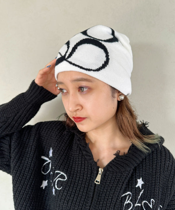 モチーフジャガードビーニー | CL5233818 | ホワイト