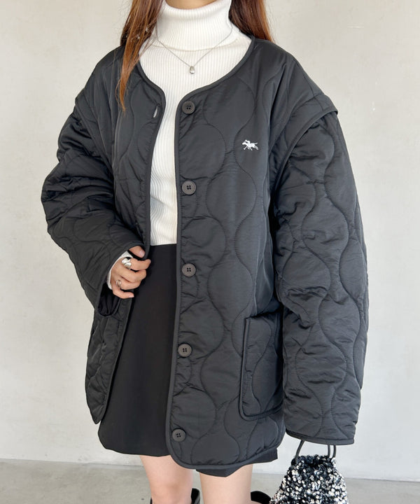 【POLO CHAMPS/ポロチャンプス】 別注 袖取り外し2WAYキルティングジャケット | MD2234001 | ブラック