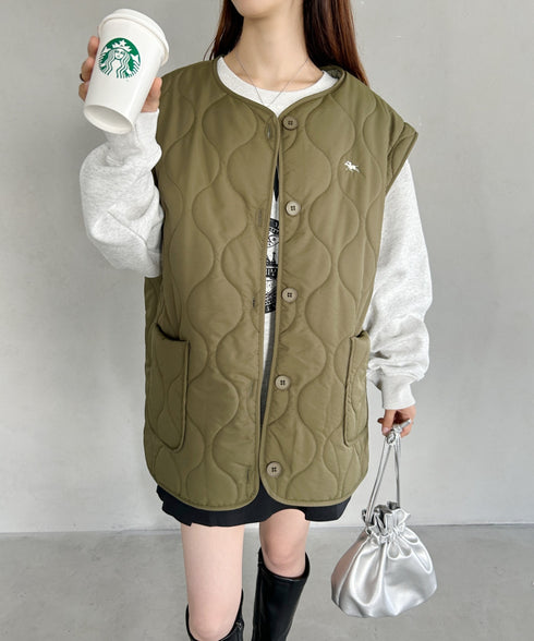 【POLO CHAMPS/ポロチャンプス】 別注 袖取り外し2WAYキルティングジャケット | MD2234001 | カーキ