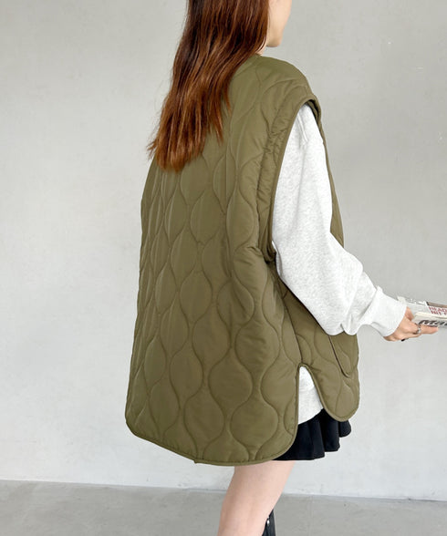 【POLO CHAMPS/ポロチャンプス】 別注 袖取り外し2WAYキルティングジャケット | MD2234001 | カーキ