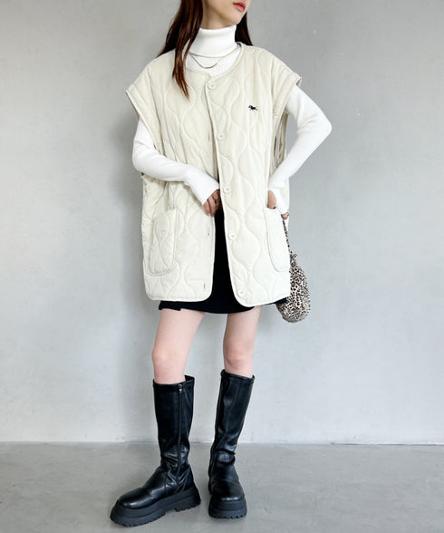 【POLO CHAMPS/ポロチャンプス】 別注 袖取り外し2WAYキルティングジャケット | MD2234001 | アイボリー