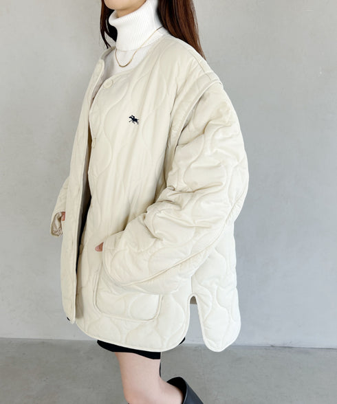 【POLO CHAMPS/ポロチャンプス】 別注 袖取り外し2WAYキルティングジャケット | MD2234001 | アイボリー