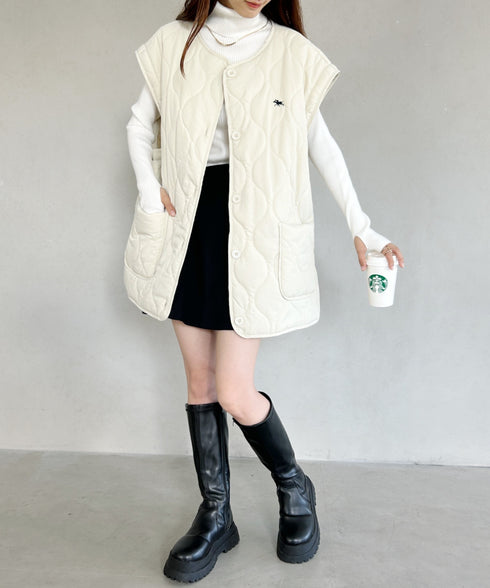 【POLO CHAMPS/ポロチャンプス】 別注 袖取り外し2WAYキルティングジャケット | MD2234001 | アイボリー