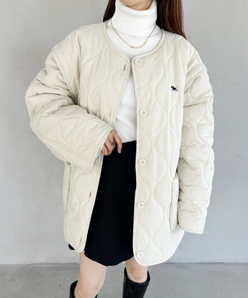 【POLO CHAMPS/ポロチャンプス】 別注 袖取り外し2WAYキルティングジャケット | MD2234001 | アイボリー
