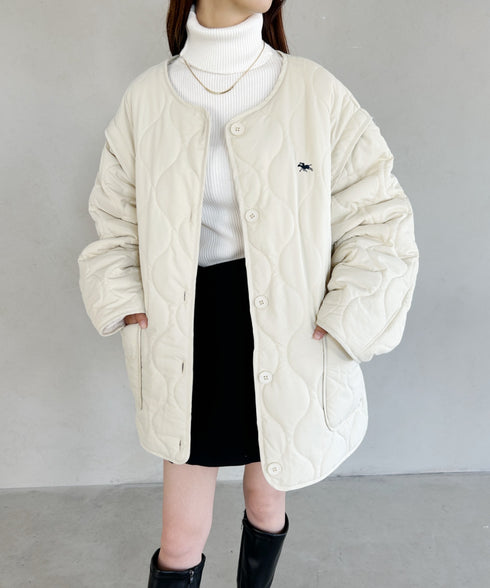 【POLO CHAMPS/ポロチャンプス】 別注 袖取り外し2WAYキルティングジャケット | MD2234001 | アイボリー