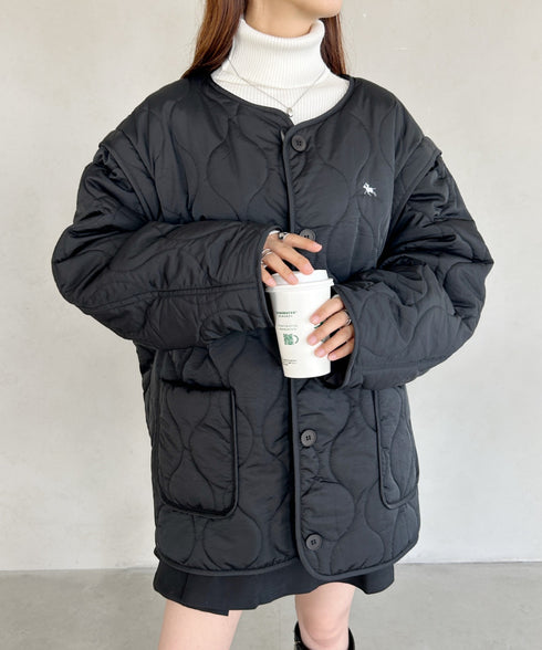 【POLO CHAMPS/ポロチャンプス】 別注 袖取り外し2WAYキルティングジャケット | MD2234001 | ブラック