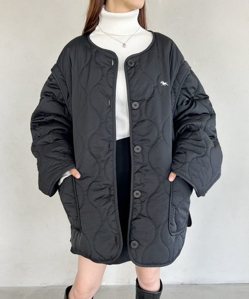 【POLO CHAMPS/ポロチャンプス】 別注 袖取り外し2WAYキルティングジャケット | MD2234001 | ブラック