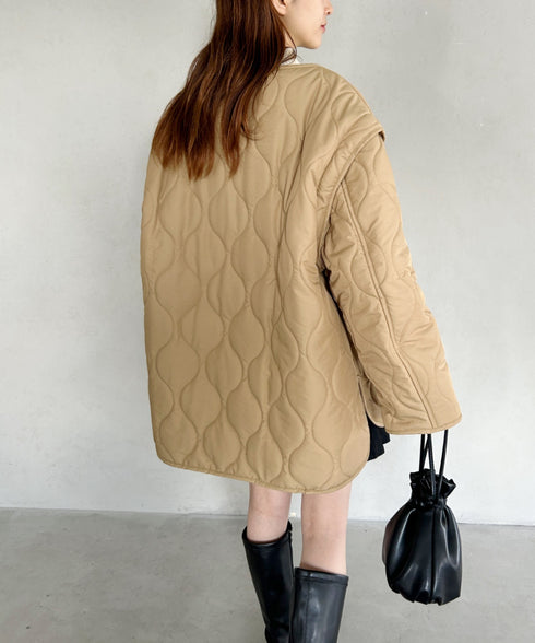 【POLO CHAMPS/ポロチャンプス】 別注 袖取り外し2WAYキルティングジャケット | MD2234001 | ベージュ