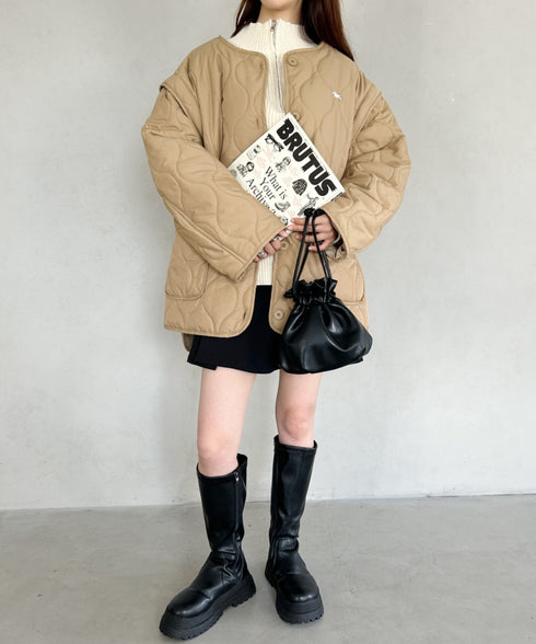 【POLO CHAMPS/ポロチャンプス】 別注 袖取り外し2WAYキルティングジャケット | MD2234001 | ベージュ