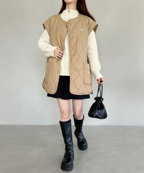 【POLO CHAMPS/ポロチャンプス】 別注 袖取り外し2WAYキルティングジャケット | MD2234001 | ベージュ