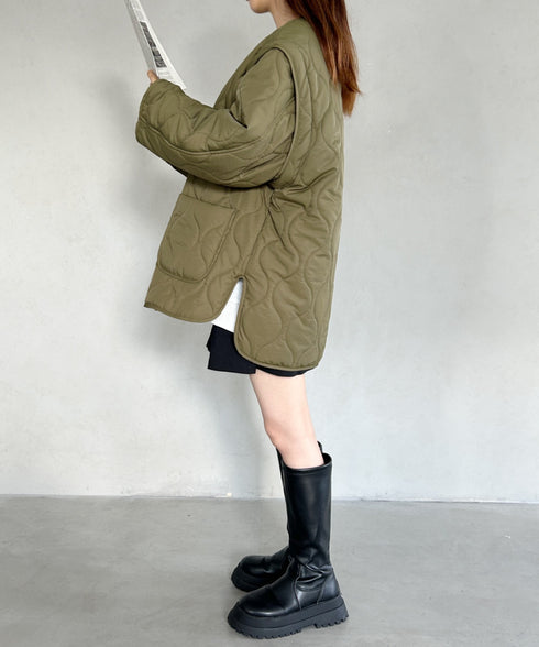 【POLO CHAMPS/ポロチャンプス】 別注 袖取り外し2WAYキルティングジャケット | MD2234001 | カーキ