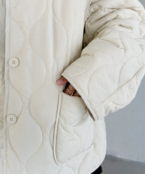 【POLO CHAMPS/ポロチャンプス】 別注 袖取り外し2WAYキルティングジャケット | MD2234001 | アイボリー