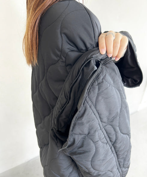 【POLO CHAMPS/ポロチャンプス】 別注 袖取り外し2WAYキルティングジャケット | MD2234001 | ブラック