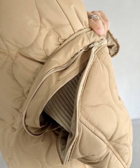 【POLO CHAMPS/ポロチャンプス】 別注 袖取り外し2WAYキルティングジャケット | MD2234001 | ベージュ