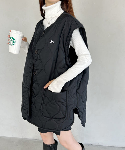 【POLO CHAMPS/ポロチャンプス】 別注 袖取り外し2WAYキルティングジャケット | MD2234001 | ブラック