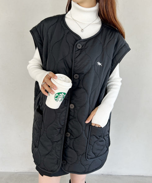 【POLO CHAMPS/ポロチャンプス】 別注 袖取り外し2WAYキルティングジャケット | MD2234001 | ブラック