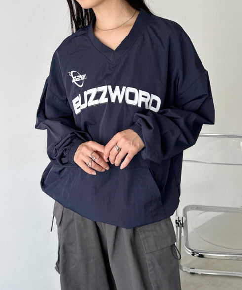 カレッジロゴ刺繍ナイロンプルオーバー | CL2233853 | ブルー系その他