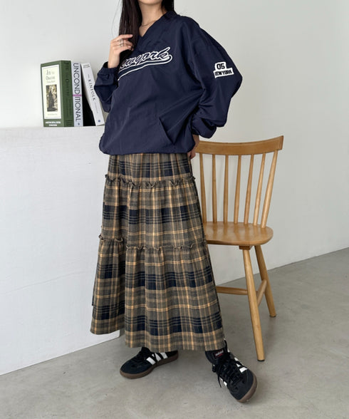 カレッジロゴ刺繍ナイロンプルオーバー | CL2233853 | ネイビー