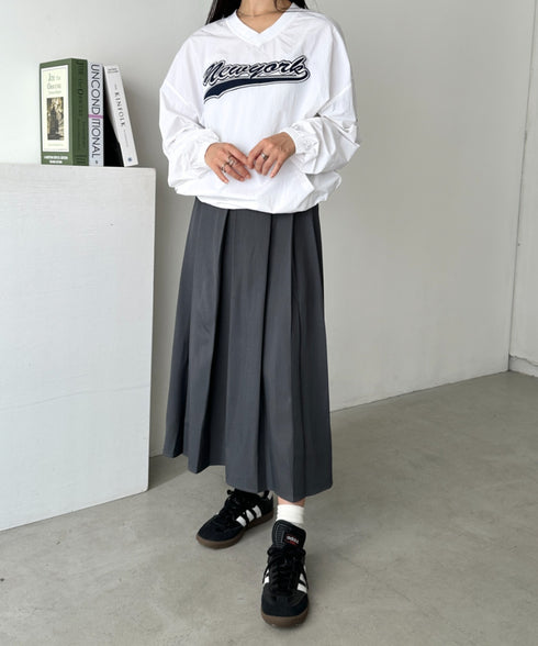 カレッジロゴ刺繍ナイロンプルオーバー | CL2233853 | ホワイト