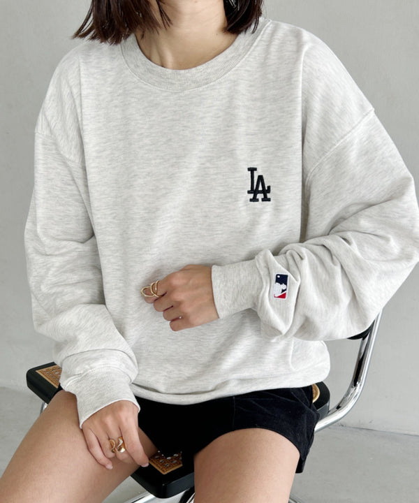 【MLB/エムエルビー】メジャーリーグベースボール 別注 チームロゴ刺繍 裏毛スウェット | MD2233027 | グレー系その他