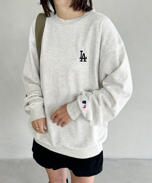 【MLB/エムエルビー】メジャーリーグベースボール 別注 チームロゴ刺繍 裏毛スウェット | MD2233027 | グレー系その他